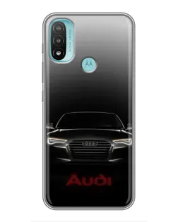 Чехол для Motorola MOTO E40 с картинкой «Audi — градиентный контур»