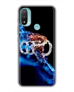 Чехол для Motorola MOTO E40 с картинкой «Энергия лого Audi»