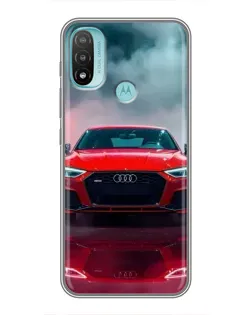 Чехол для Motorola MOTO E40 с картинкой «Audi RS — красный стиль»