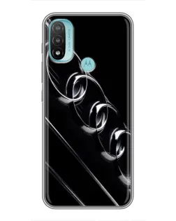 Чехол для Motorola MOTO E40 с картинкой «Audi — абстрактные кольца»