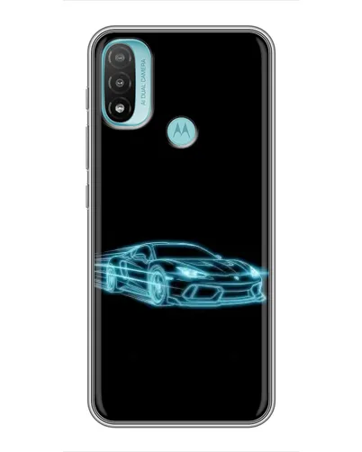 Чехол для Motorola MOTO E40 с картинкой «Неоновый контур Lamborghini» Чехол для Motorola MOTO E40 с картинкой «Неоновый контур Lamborghini»