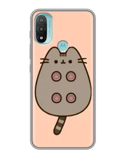 Чехол для Motorola MOTO E40 с картинкой «Пушин пузиком кверху»