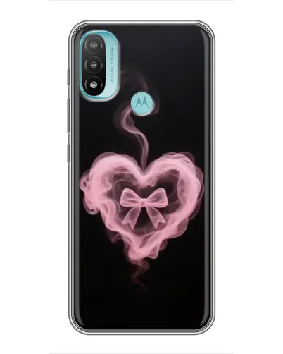 Чехол для Motorola MOTO E40 с картинкой «Дымчатое сердце»