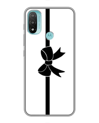 Чехол для Motorola MOTO E40 с картинкой «Вертикальный бант»