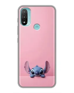 Чехол для Motorola MOTO E40 с картинкой «Stitch выглядывает»