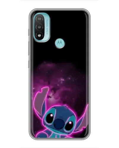 Чехол для Motorola MOTO E40 с картинкой «Неоновый Stitch»