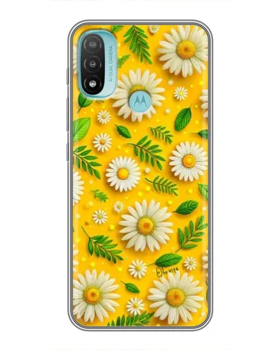 Чехол для Motorola MOTO E40 с картинкой «Ромашковое солнце»