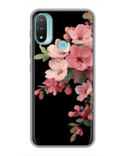 Чехол для Motorola MOTO E40 с картинкой «Розовая ветка сакуры»