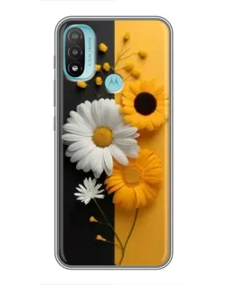 Чехол для Motorola MOTO E40 с картинкой «Подсолнух и ромашка» Чехол для Motorola MOTO E40 с картинкой «Подсолнух и ромашка»