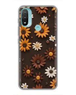 Чехол для Motorola MOTO E40 с картинкой «Узор из маленьких подсолнухов» Чехол для Motorola MOTO E40 с картинкой «Узор из маленьких подсолнухов»