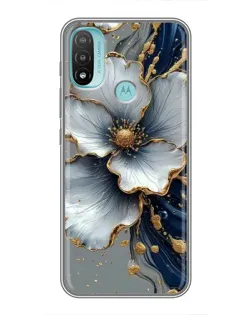 Чехол для Motorola MOTO E40 с картинкой «Белый цветок и золотой флюид» Чехол для Motorola MOTO E40 с картинкой «Белый цветок и золотой флюид»