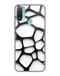 Чехол для Motorola MOTO E40 с картинкой «Белая объемная сетка» Чехол для Motorola MOTO E40 с картинкой «Белая объемная сетка»