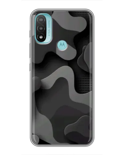 Чехол для Motorola MOTO E40 с картинкой «Темный абстрактный камуфляж»