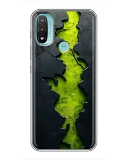 Чехол для Motorola MOTO E40 с картинкой «Салатовый разлом скалы» Чехол для Motorola MOTO E40 с картинкой «Салатовый разлом скалы»