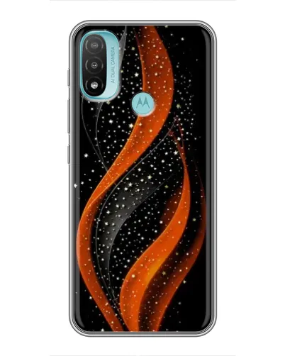 Чехол для Motorola MOTO E40 с картинкой «Огненная звездная волна»