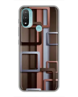 Чехол для Motorola MOTO E40 с картинкой «Коричневые объемные квадраты» Чехол для Motorola MOTO E40 с картинкой «Коричневые объемные квадраты»