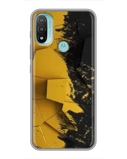 Чехол для Motorola MOTO E40 с картинкой «Золотые осколки геометрии»