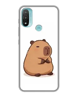 Чехол для Motorola MOTO E40 с картинкой «Толстенькая капибара»