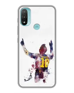 Чехол для Motorola MOTO E40 с картинкой «Messi Barca»