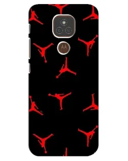 Чехол для Motorola MOTO E7 Plus с картинкой «Jordan Red Pattern»