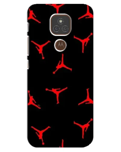 Чехол для Motorola MOTO E7 Plus с картинкой «Jordan Red Pattern»