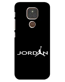 Чехол для Motorola MOTO E7 Plus с картинкой «Jordan White Logo»