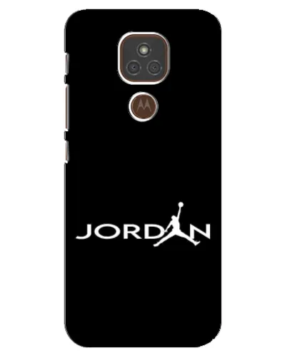 Чехол для Motorola MOTO E7 Plus с картинкой «Jordan White Logo»