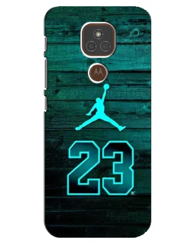 Чехол для Motorola MOTO E7 Plus с картинкой «Jordan Cyan 23»
