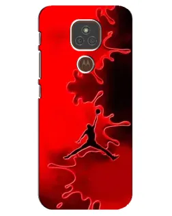 Чехол для Motorola MOTO E7 Plus с картинкой «Jordan Red Smoke»