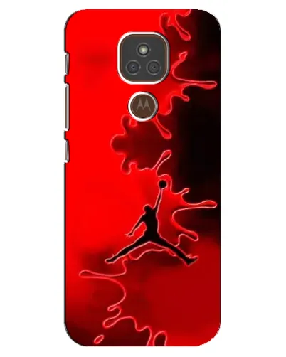 Чехол для Motorola MOTO E7 Plus с картинкой «Jordan Red Smoke»