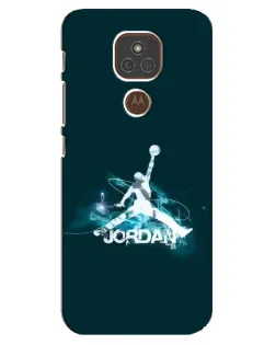 Чехол для Motorola MOTO E7 Plus с картинкой «Jordan Blue Fire»
