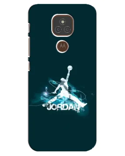 Чехол для Motorola MOTO E7 Plus с картинкой «Jordan Blue Fire»