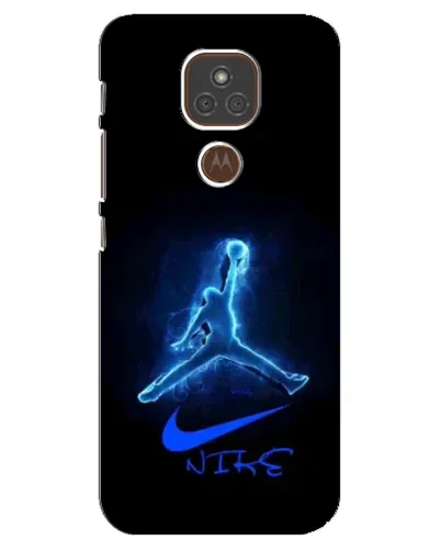 Чехол для Motorola MOTO E7 Plus с картинкой «Jordan Neon Blue»