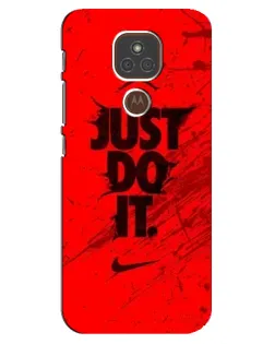 Чехол для Motorola MOTO E7 Plus с картинкой «Nike Just Do It»