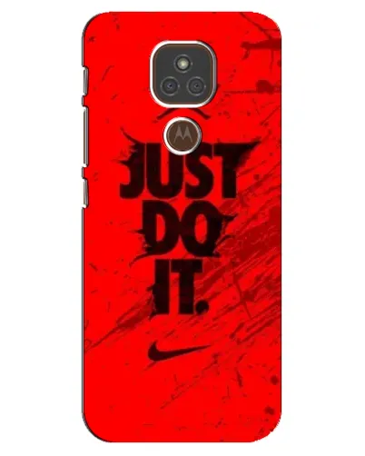 Чехол для Motorola MOTO E7 Plus с картинкой «Nike Just Do It»