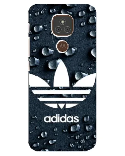Чехол для Motorola MOTO E7 Plus с картинкой «Adidas Trefoil Blue»