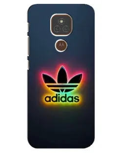 Чехол для Motorola MOTO E7 Plus с картинкой «Неоновый Adidas»