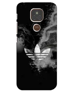 Чехол для Motorola MOTO E7 Plus с картинкой «Абстрактный дым Adidas»