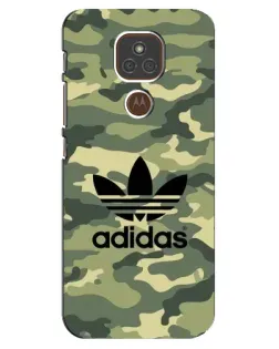Чехол для Motorola MOTO E7 Plus с картинкой «Милитари стиль Adidas»