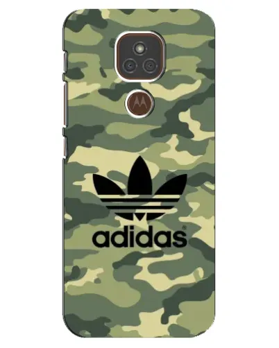 Чехол для Motorola MOTO E7 Plus с картинкой «Милитари стиль Adidas»