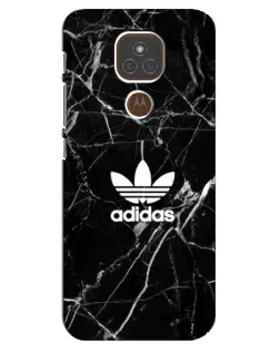 Чехол для Motorola MOTO E7 Plus с картинкой «Белый мрамор Adidas»
