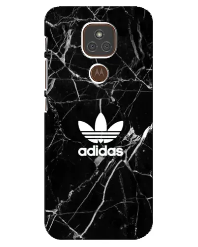 Чехол для Motorola MOTO E7 Plus с картинкой «Белый мрамор Adidas»