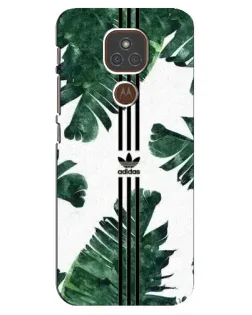 Чехол для Motorola MOTO E7 Plus с картинкой «Пальмовые листья адидас»