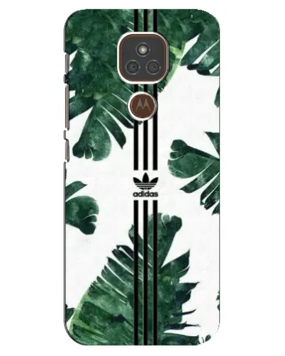 Чехол для Motorola MOTO E7 Plus с картинкой «Пальмовые листья адидас»