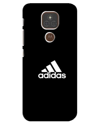 Чехол для Motorola MOTO E7 Plus с картинкой «Черная классика Adidas»