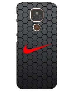 Чехол для Motorola MOTO E7 Plus с картинкой «Nike — карбоновая сетка»
