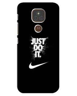 Чехол для Motorola MOTO E7 Plus с картинкой «Текстовый принт Nike»