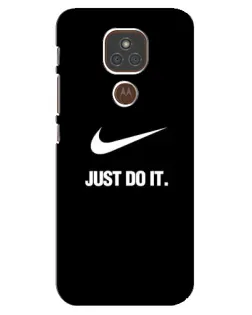 Чехол для Motorola MOTO E7 Plus с картинкой «Классический принт Nike»