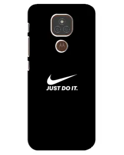Чехол для Motorola MOTO E7 Plus с картинкой «Минимализм от Nike»