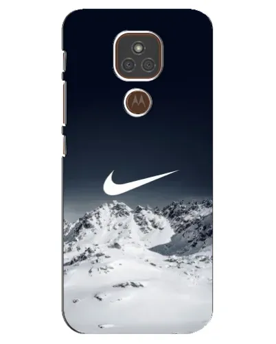 Чехол для Motorola MOTO E7 Plus с картинкой «Nike — зимние горы» Чехол для Motorola MOTO E7 Plus с картинкой «Nike — зимние горы»